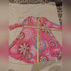 Colorful Pink Patterned Dress